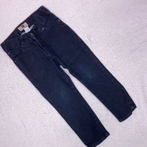 Tea girls jeans dark wash adjustable waist cotton spandex size 3
